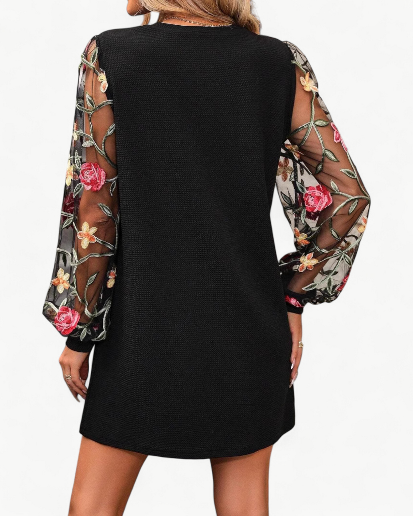 SHERRY – Round neck floral dress