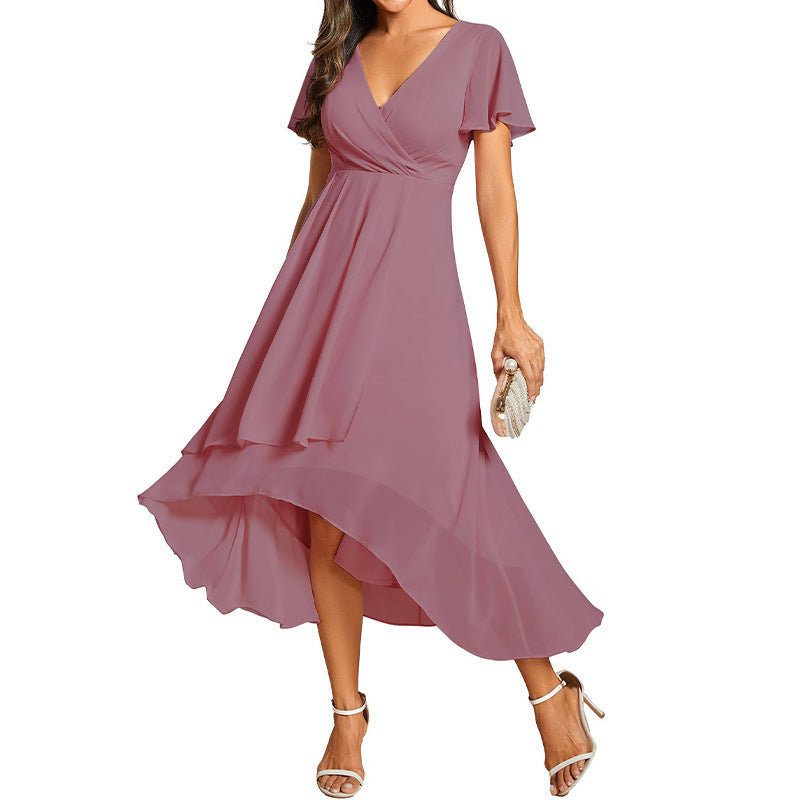 SIA – V-neck Short sleeve dress