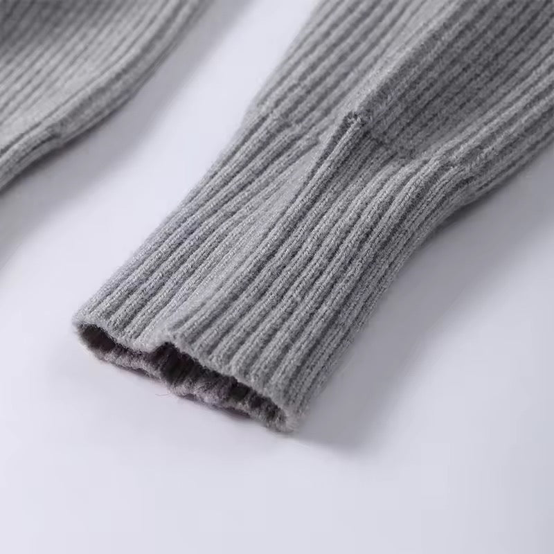 GABRIELLE – Casual zip knit sweater