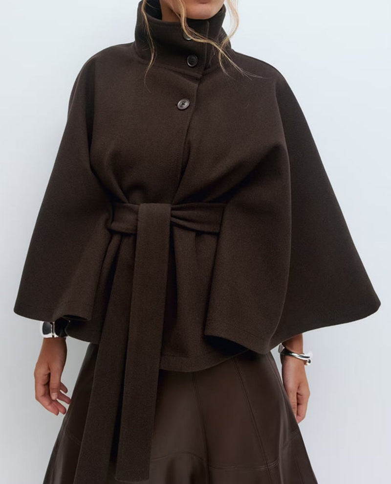 ALISON – Belted Batwing coat