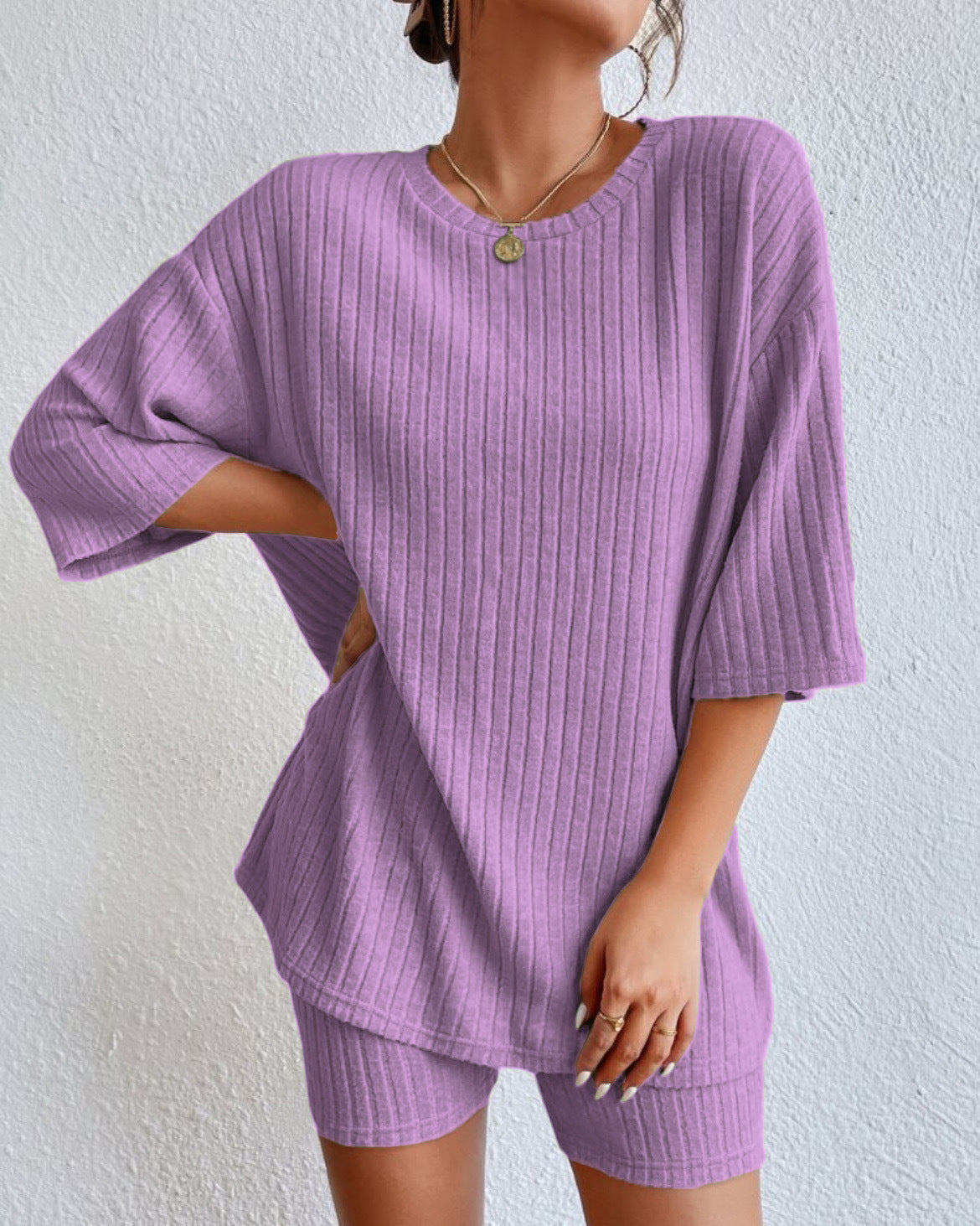 AMÉLIE – Knitted 2-Piece Set with Shorts | Style & Comfort for Spring & Summer