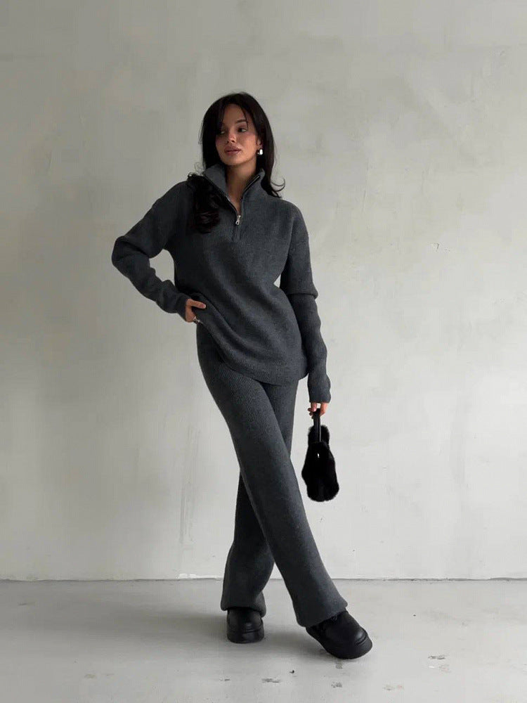 TOVE - KNITTED HALF ZIP - 2-PIECE SET