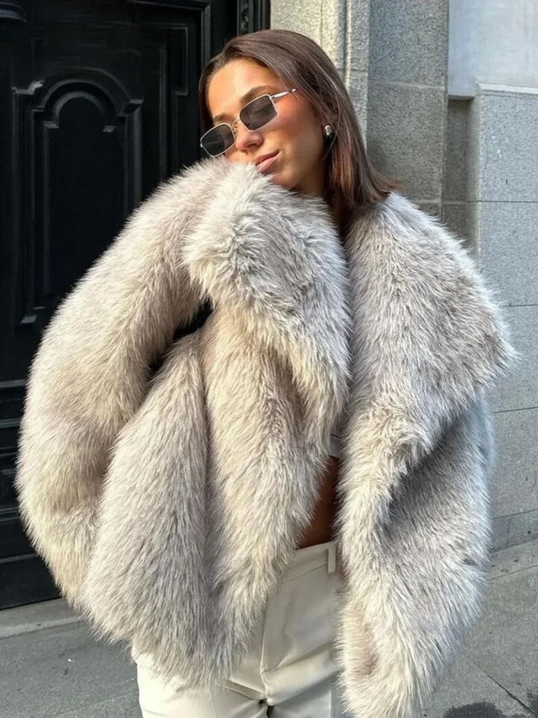 MARTHA - Artic faux fur jacket