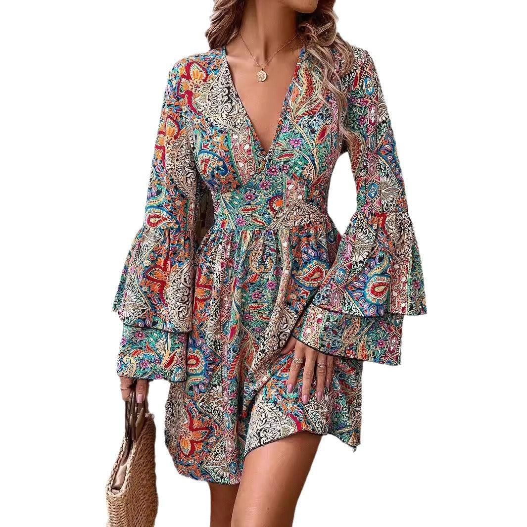 SABINE – Paisley Mini Dress