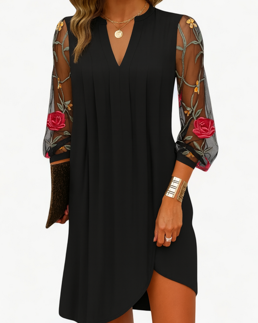 SHARON – Floral sleeve dress