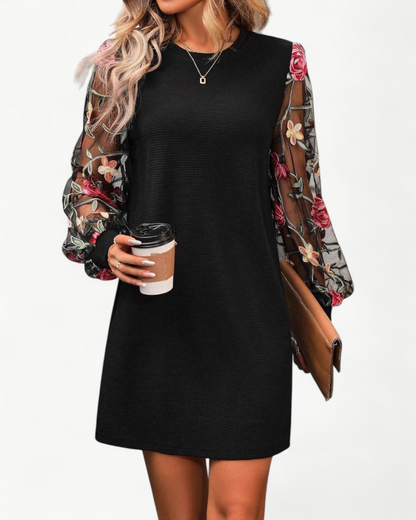 SHERRY – Round neck floral dress