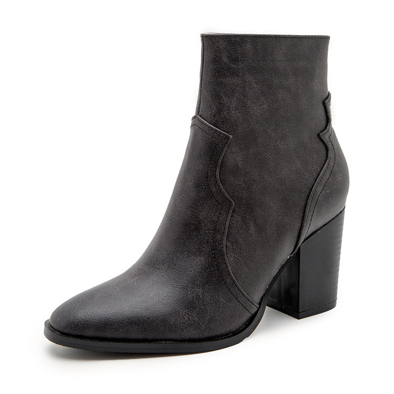 PAMELA – Block Heel Ankle Boots