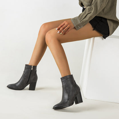 PAMELA – Block Heel Ankle Boots