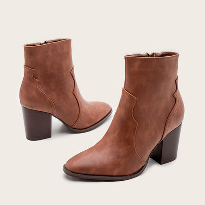 PAMELA – Block Heel Ankle Boots