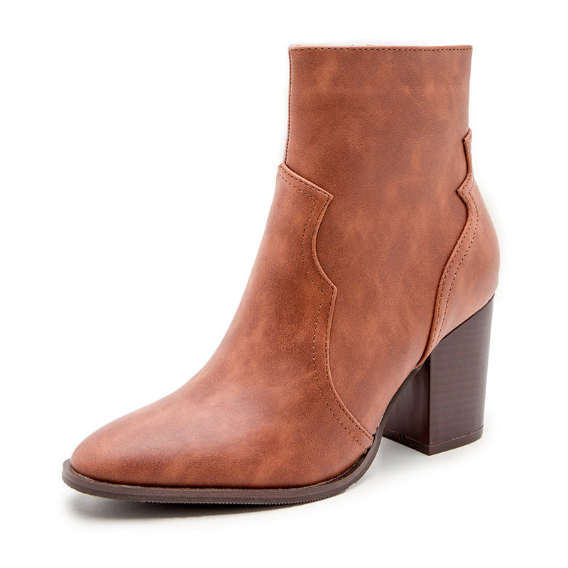 PAMELA – Block Heel Ankle Boots