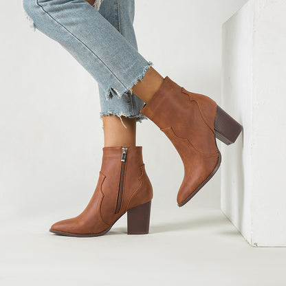 PAMELA – Block Heel Ankle Boots