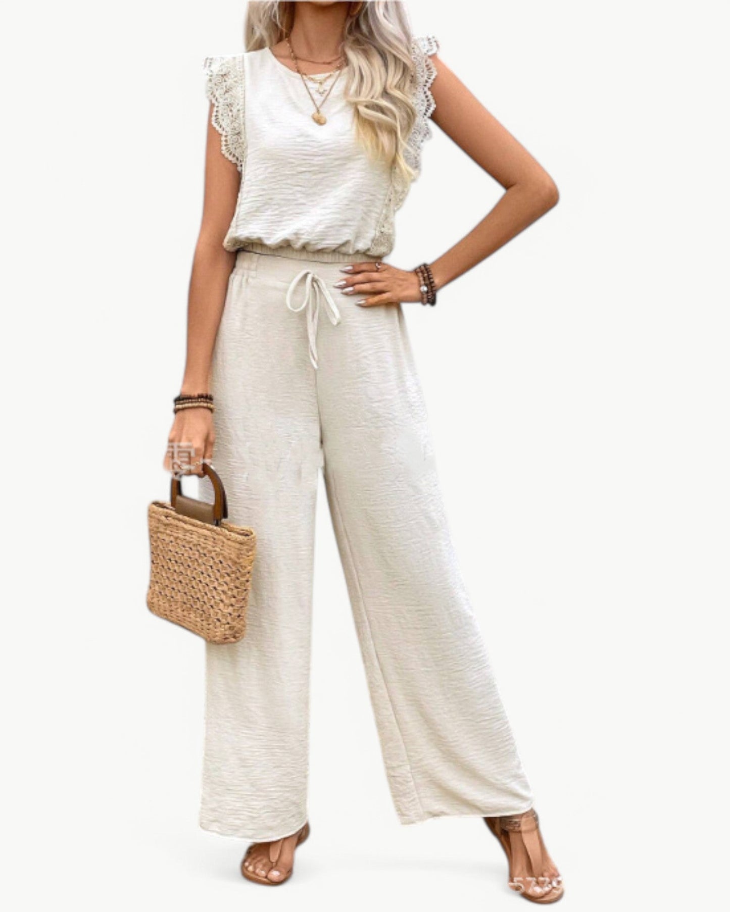 CELESTE – 2-piece set with lace details – Light and summery