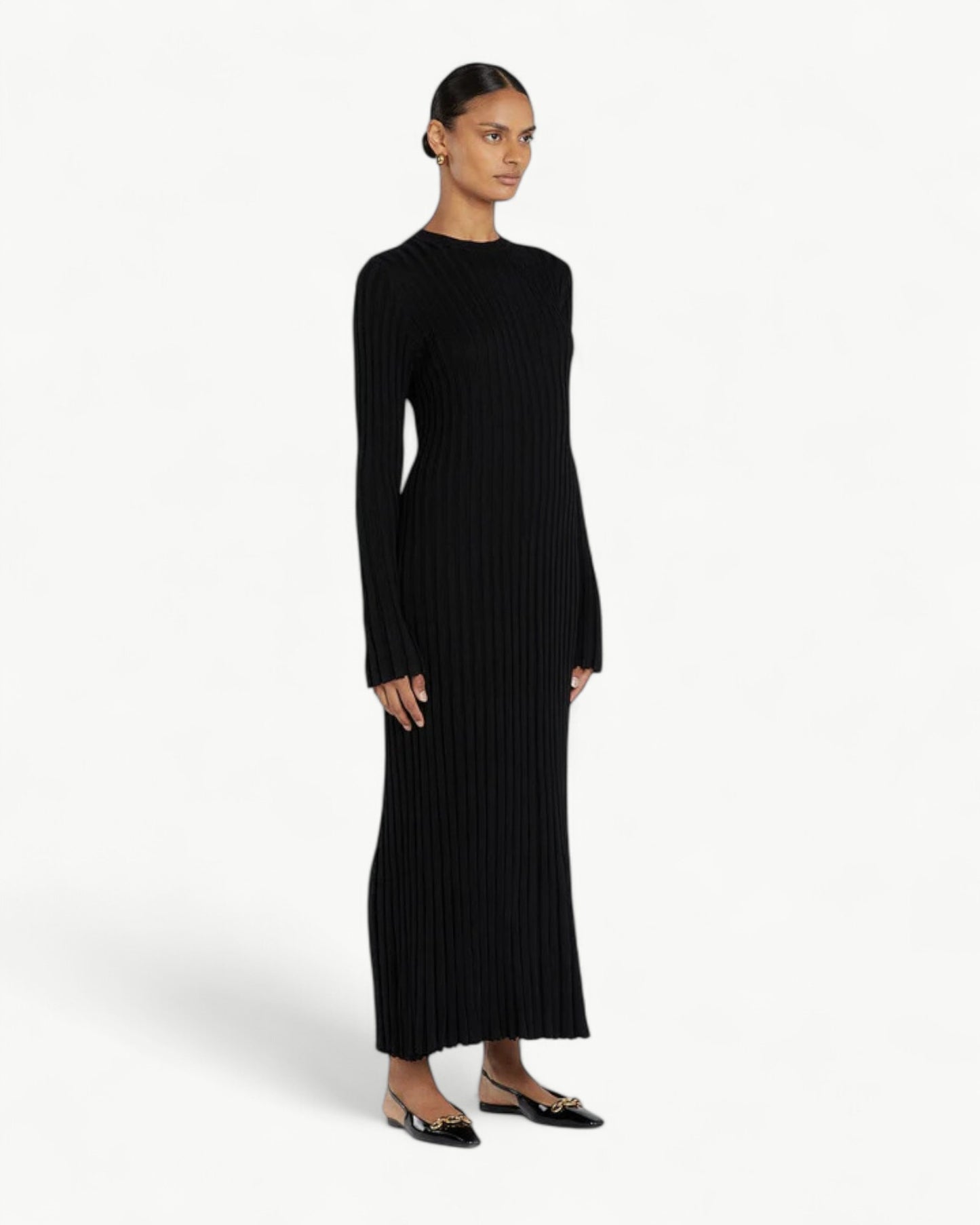 ÉNORA – Crew neck ribbed knit Dress