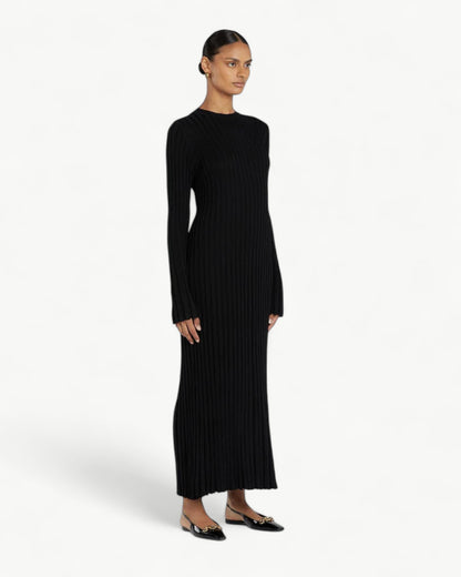 ÉNORA – Crew neck ribbed knit Dress