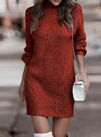 JUDY – Knitted turtleneck dress