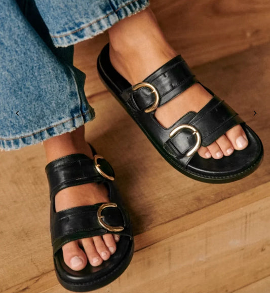 MAELLE – Double buckle slide sandals