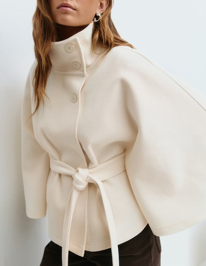 ALISON – Belted Batwing coat