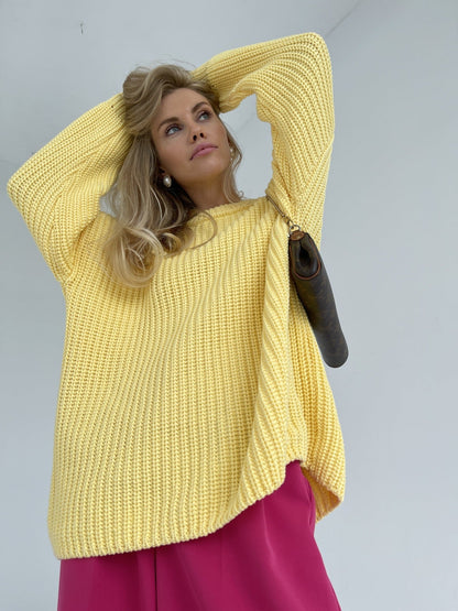 WILMA – Chunky Knit Oversized Sweater | Soft and Relaxed in Pastel