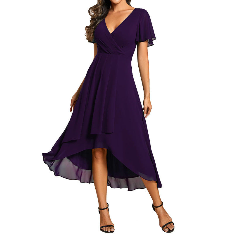 SIA – V-neck Short sleeve dress