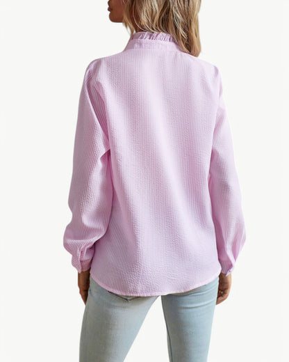 CLÉMENCE – Elegant blouse with ruffled collar | Feminine & timeless design