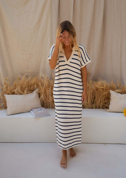 VIOLET – Knitted striped dress