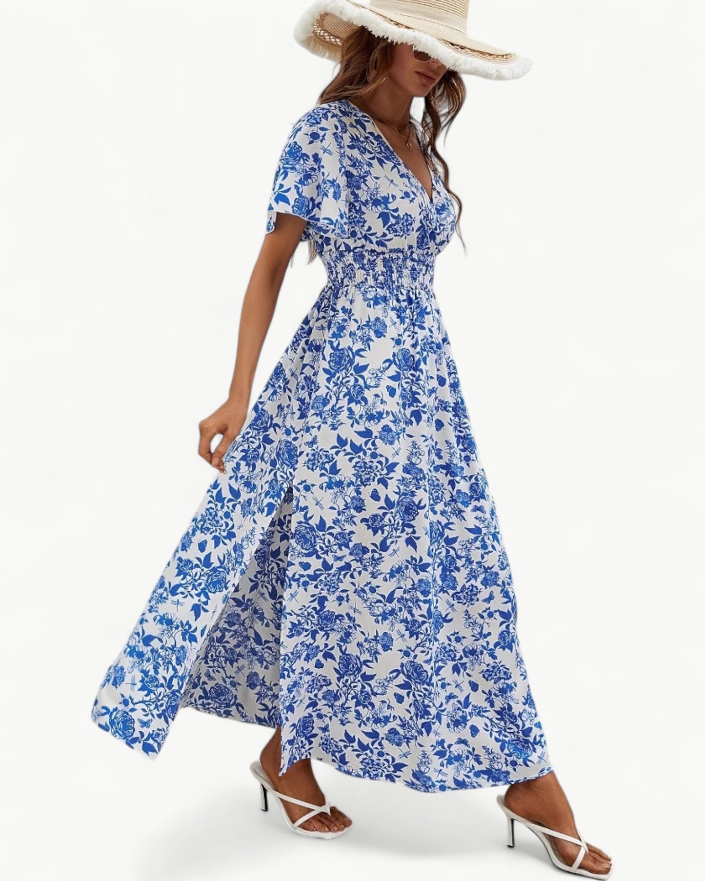 COLETTE – Blue floral dress