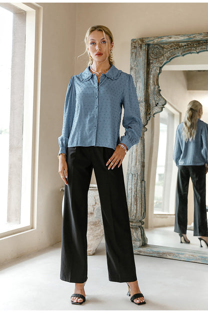 SALOMÉ – Blouse with Ruffle Collar