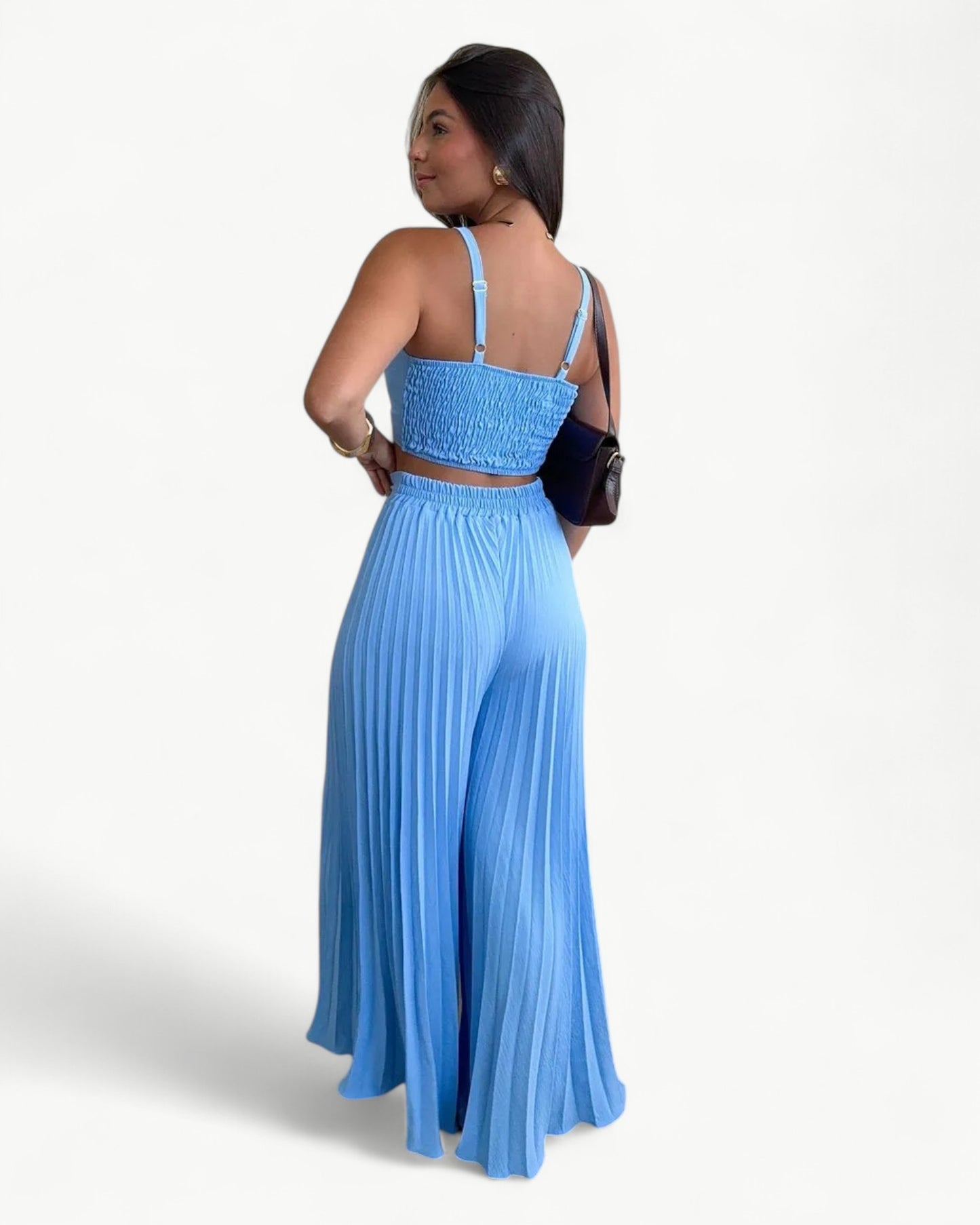 GISELLE – 2-Piece set | Tie-front top & loose wide leg pants