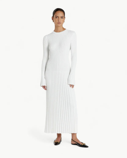 ÉNORA – Crew neck ribbed knit Dress