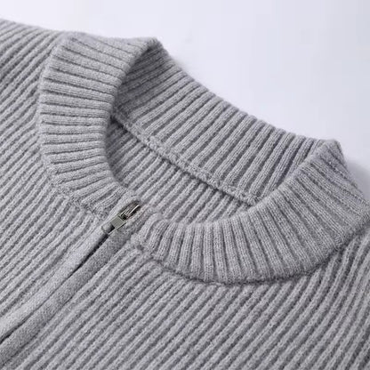 GABRIELLE – Casual zip knit sweater