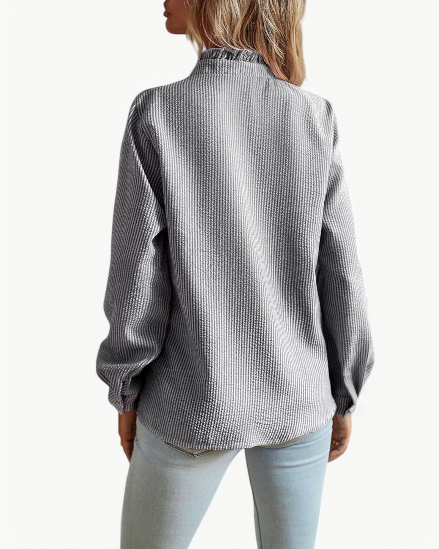CLÉMENCE – Elegant blouse with ruffled collar | Feminine & timeless design