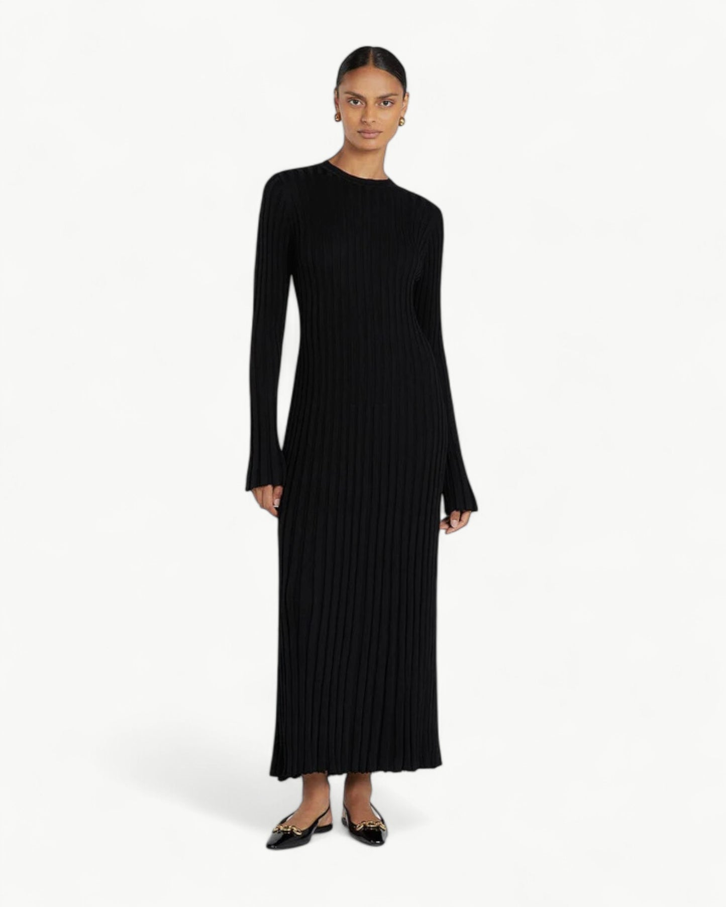 ÉNORA – Crew neck ribbed knit Dress