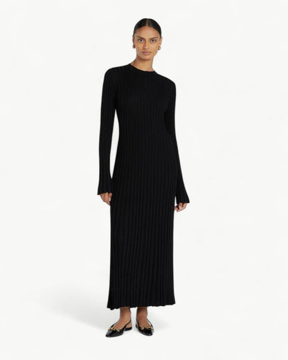 ÉNORA – Crew neck ribbed knit Dress