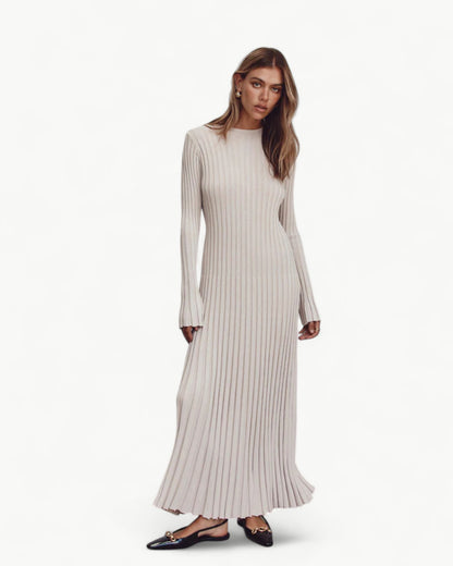 ÉNORA – Crew neck ribbed knit Dress