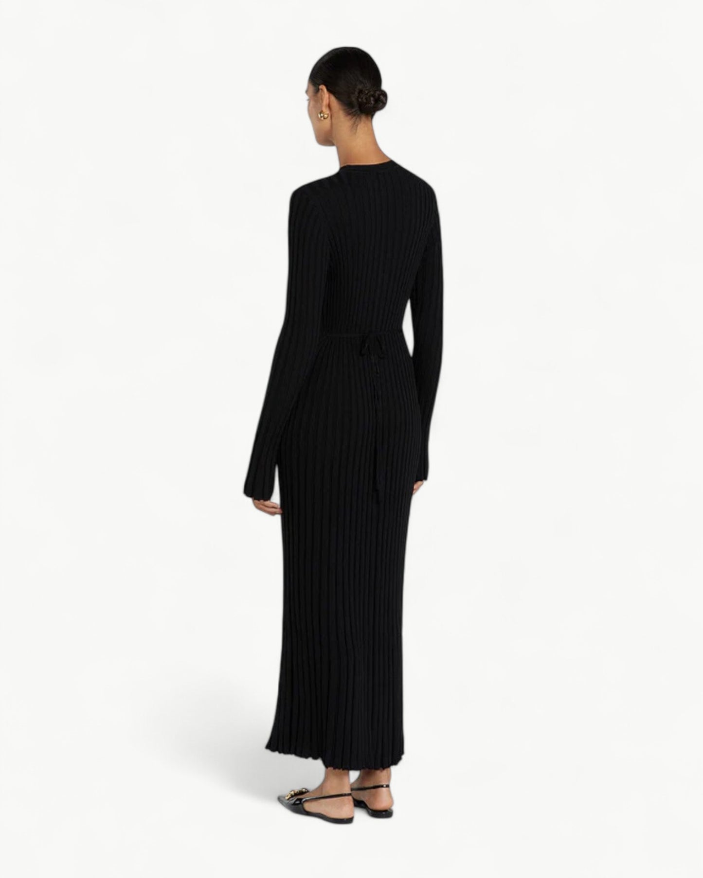 ÉNORA – Crew neck ribbed knit Dress