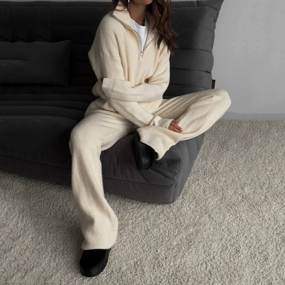 TOVE - KNITTED HALF ZIP - 2-PIECE SET