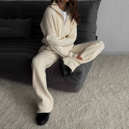 TOVE - KNITTED HALF ZIP - 2-PIECE SET