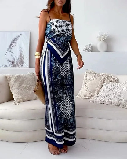 NOËLLE – 2-piece set with top and wide pants – Airy and summery