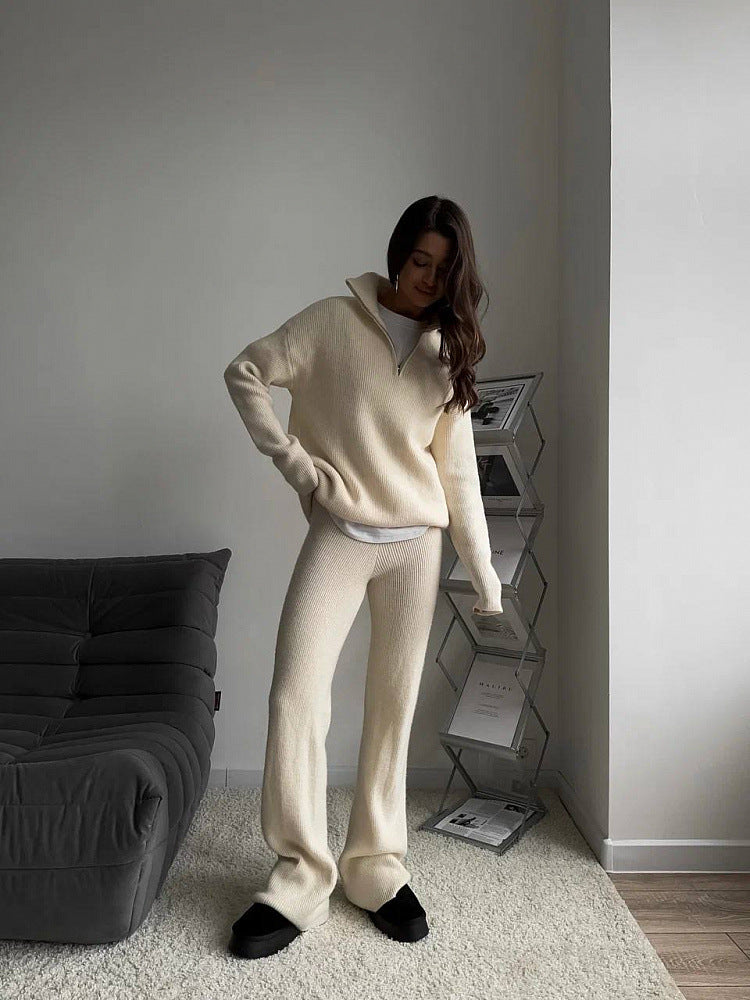 TOVE - KNITTED HALF ZIP - 2-PIECE SET