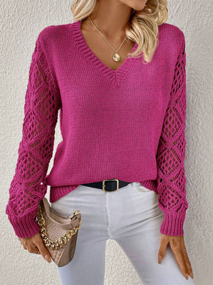 ELVIRA - KNITTED & V-NECK SWEATER
