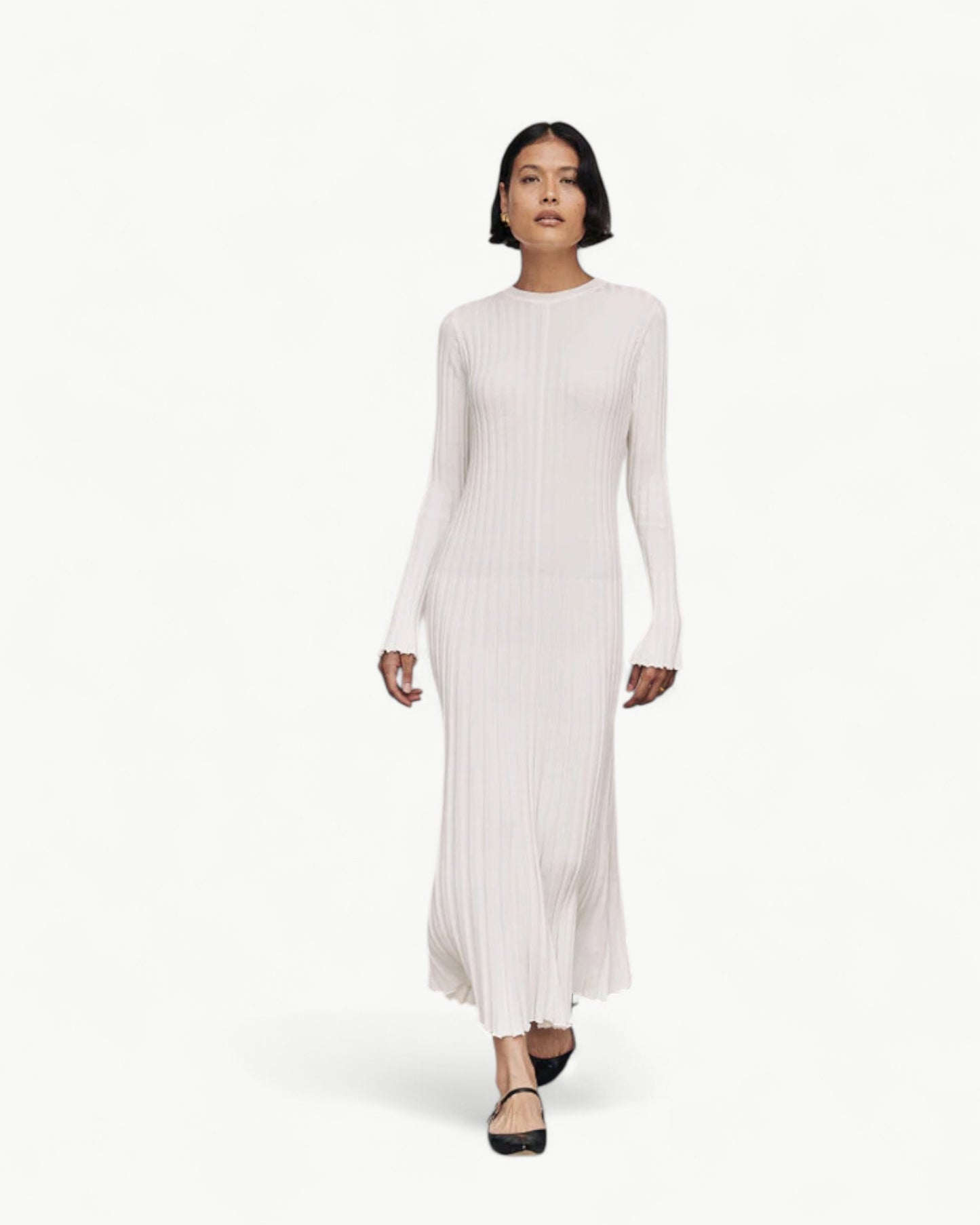 ÉNORA – Crew neck ribbed knit Dress