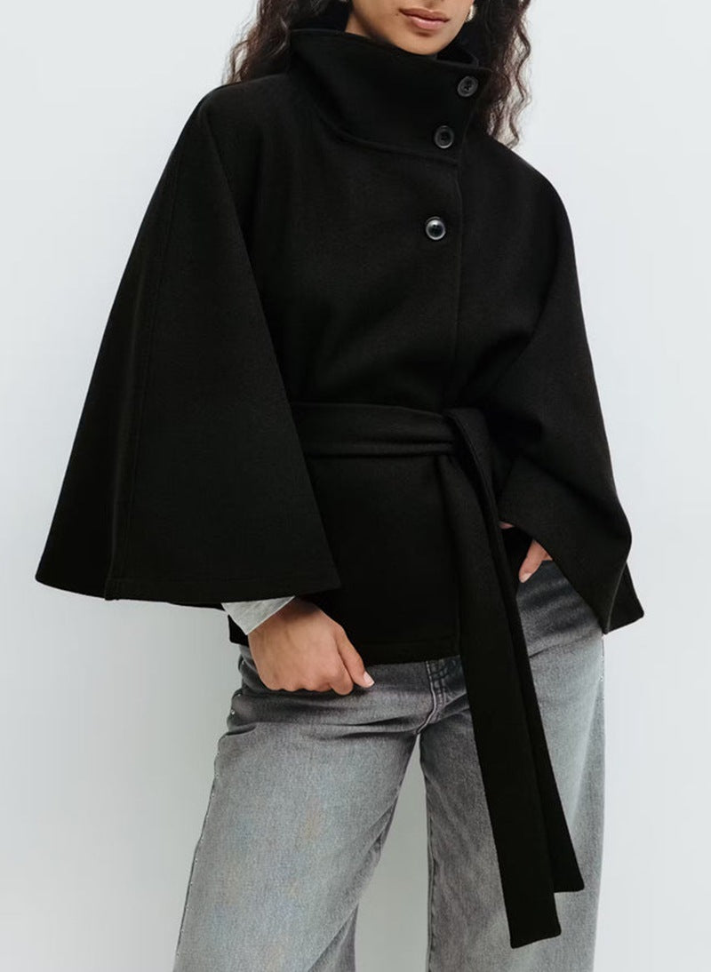ALISON – Belted Batwing coat