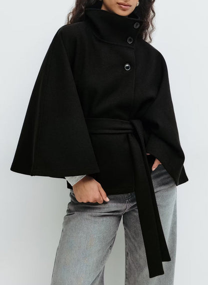 ALISON – Belted Batwing coat