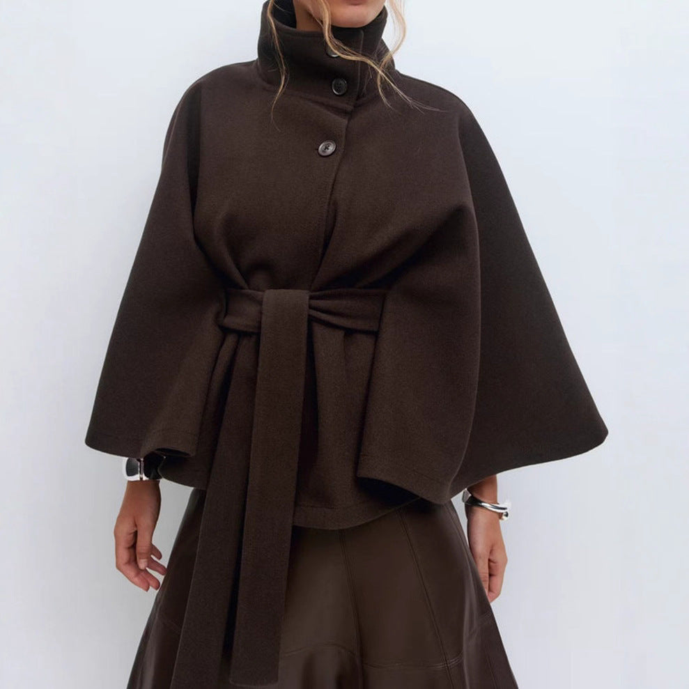 ALISON – Belted Batwing coat