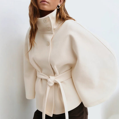 ALISON – Belted Batwing coat