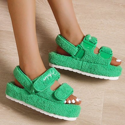 SANDRA - FLUFFY PLATFORM - SANDAL