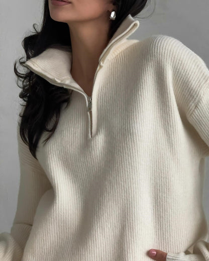TOVE - KNITTED HALF ZIP - 2-PIECE SET