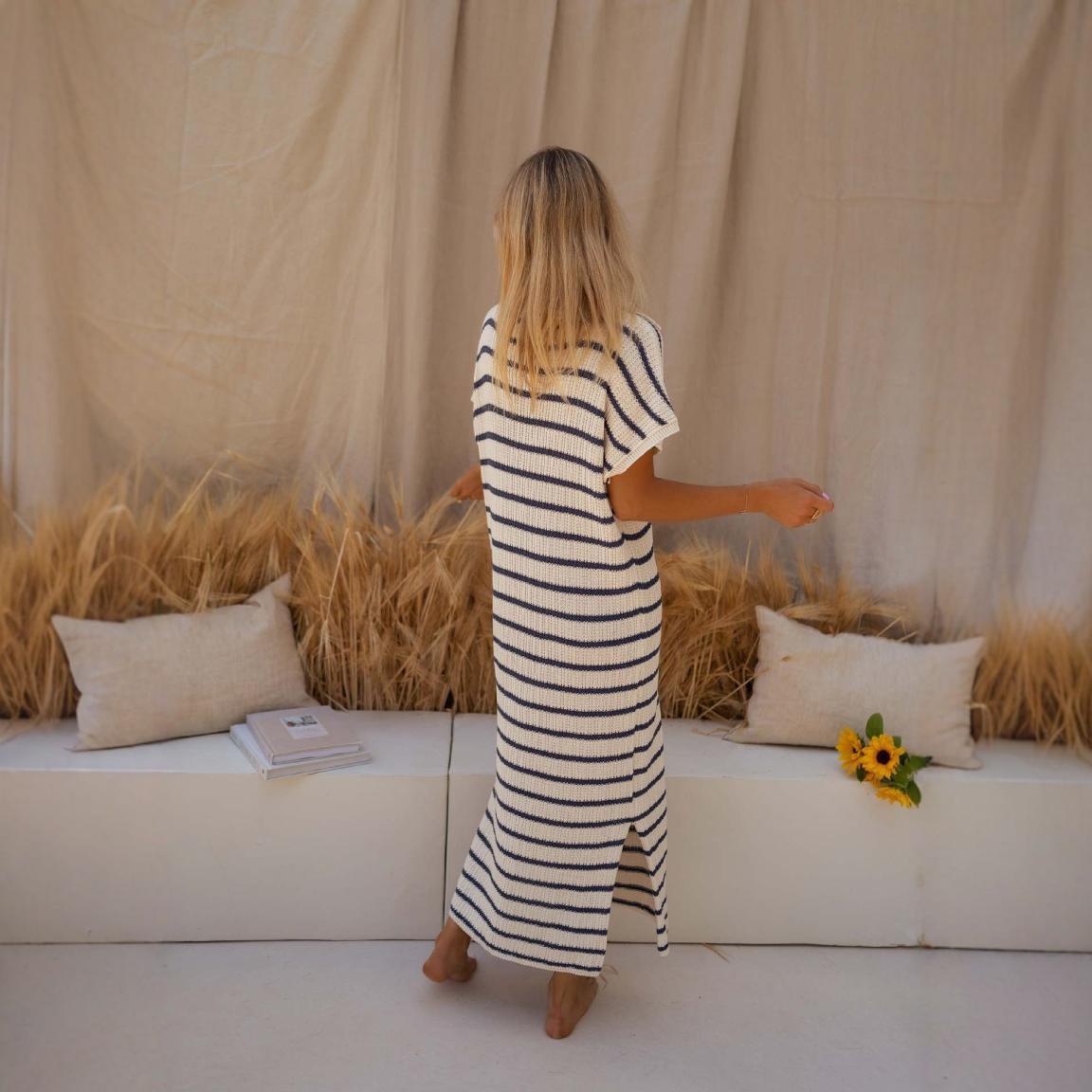 VIOLET – Knitted striped dress