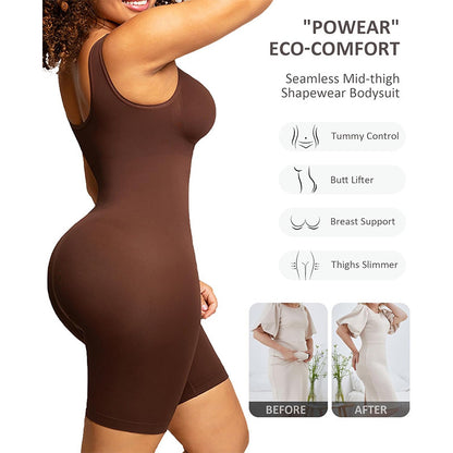 Shapewear round neck bodysuit