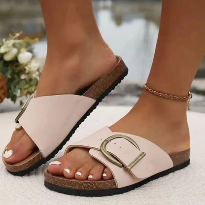 VIVIANNE – Buckled slide sandals